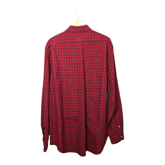Ralph Lauren Red Plaid Mens Long Sleeve Button Down Shirt 100% Cotton Size XXL - Picture 8 of 13